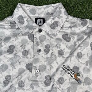 FootJoy Polo Shirt Indian Canyons golf resort Palm Springs Sz M Floral AOP